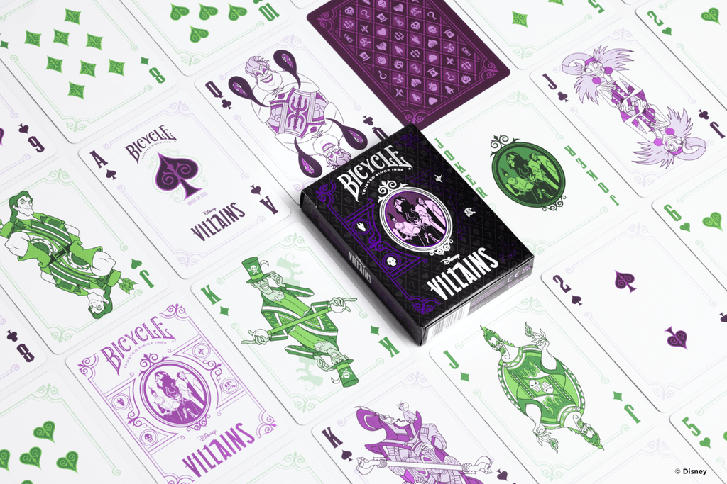 Bicycle Standard Playing Cards Bicycle Disney Villains Green/Purple Playing Cards