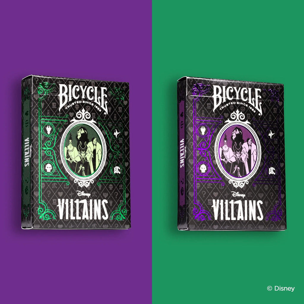 Bicycle Standard Playing Cards Bicycle Disney Villains Green/Purple Playing Cards