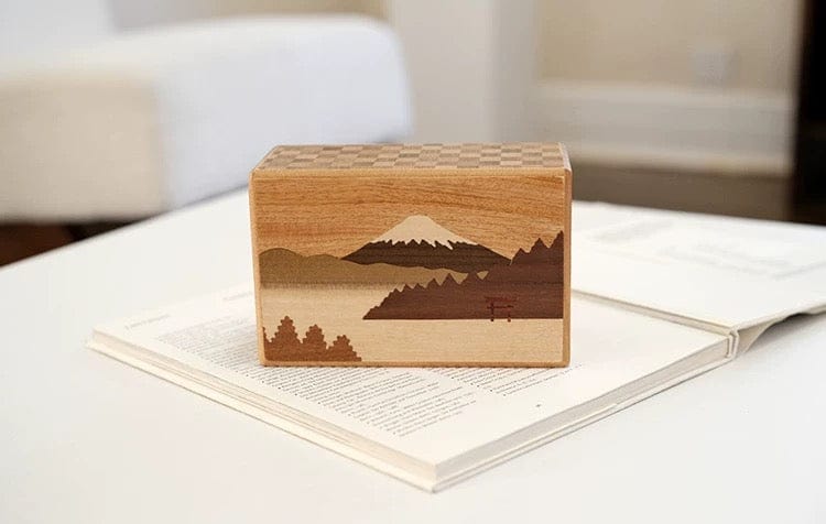 Hakone Maruyama Inc Japanese Puzzle Box Japanese Handmade Puzzle Box 5 Sun 10 Steps Hakone-Fuji