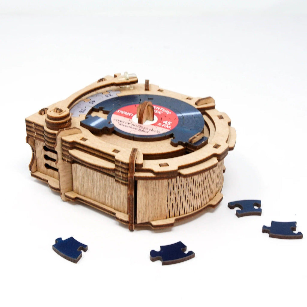 Idventure Escape Room Puzzle Box Record Player Puzzle Box