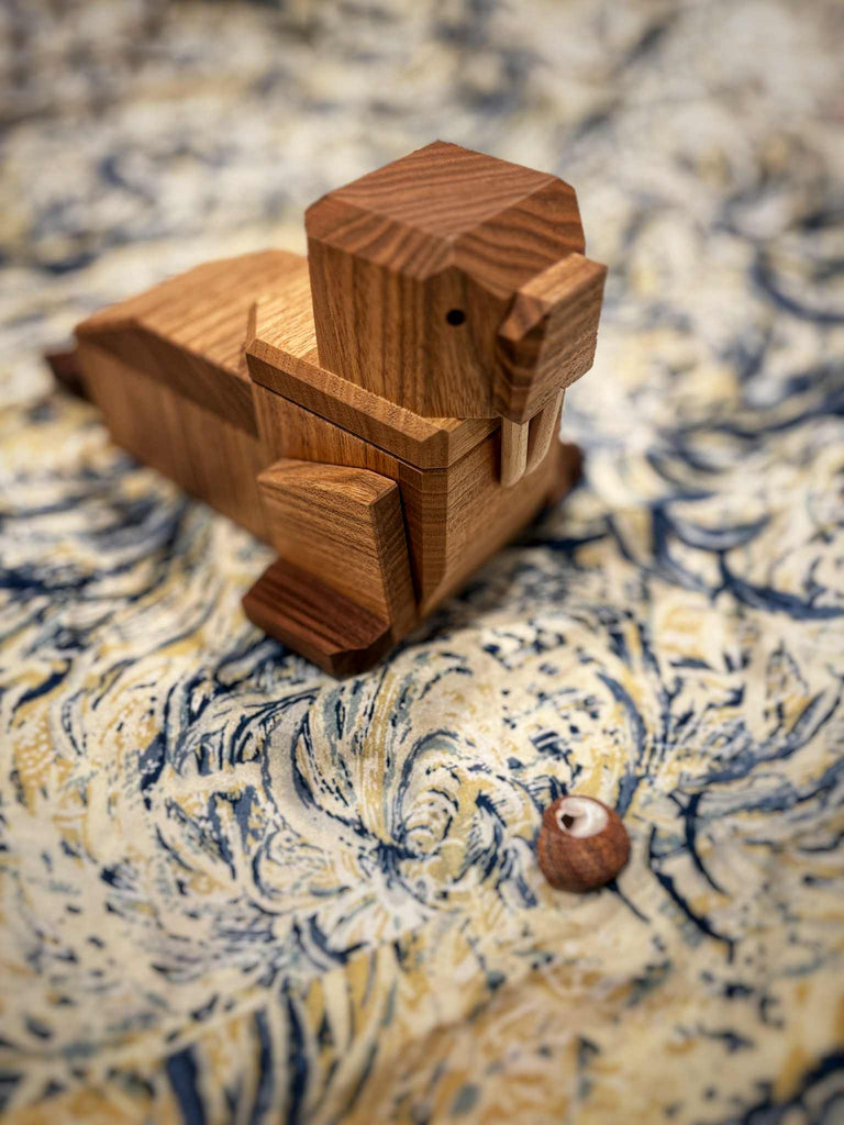 Karakuri Creation Japanese Puzzle Box Walrus Japanese Puzzle Box