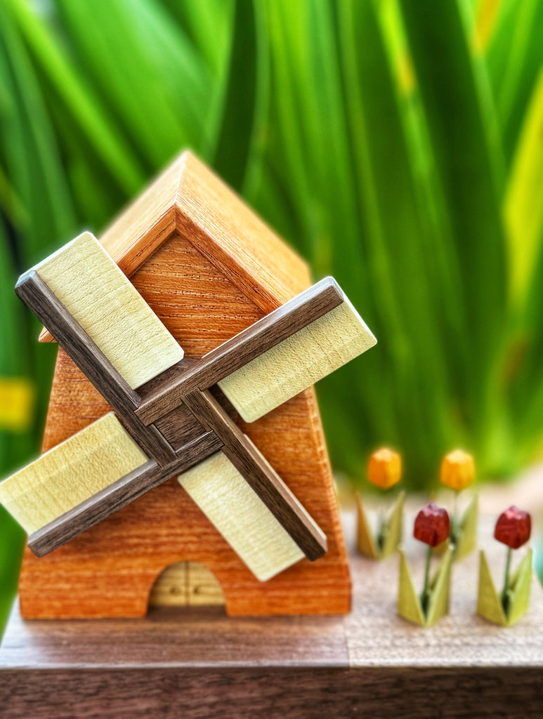 Karakuri Creation Japanese Puzzle Box Wingmill Puzzle Box