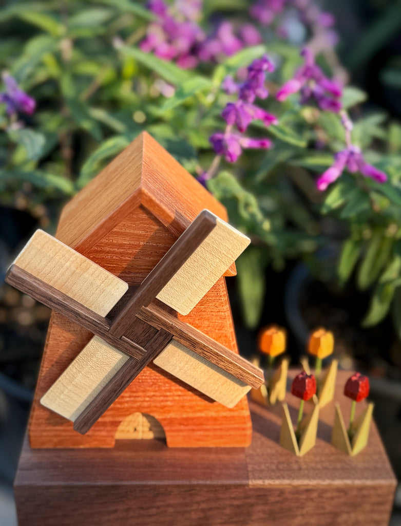 Karakuri Creation Japanese Puzzle Box Wingmill Puzzle Box