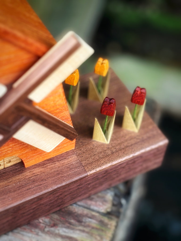 Karakuri Creation Japanese Puzzle Box Wingmill Puzzle Box