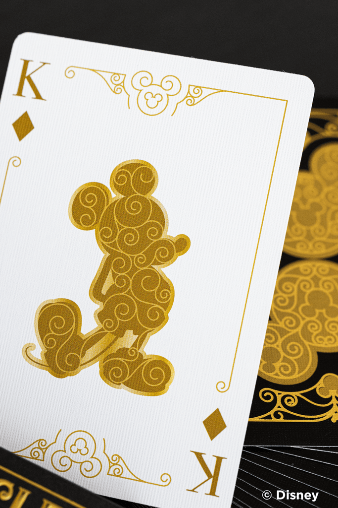 New2Play Disney Mickey Mouse Black and Gold Playing Cards by Bicycle