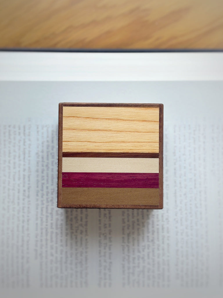 New2Play Japanese Handmade Puzzle Box - Square 14 Steps - Natural Wood