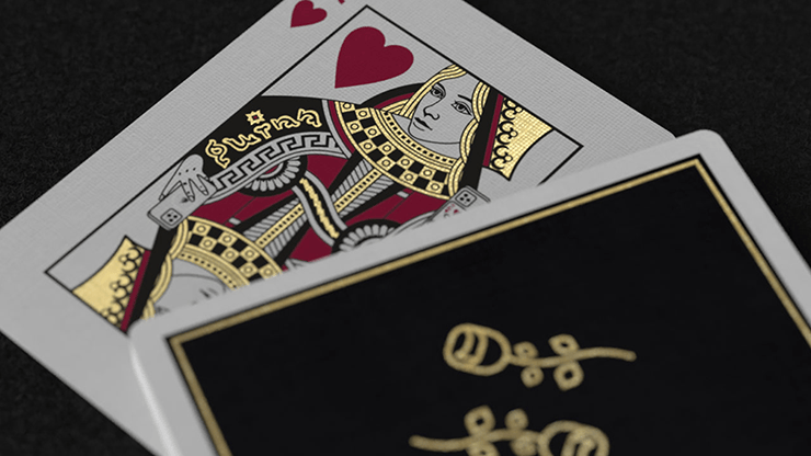 New2Play Playing Cards Gold Foil Black Roses Casino Playing Cards