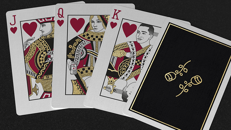 New2Play Playing Cards Gold Foil Black Roses Casino Playing Cards