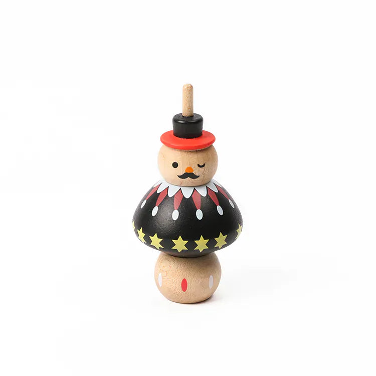 New2Play Spinning Tops Magician (Black) Wooden Spinning Top - Wooderful Life