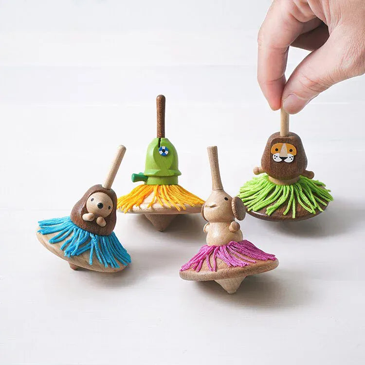 New2Play Spinning Tops Wooden Spinning Top - Wooderful Life
