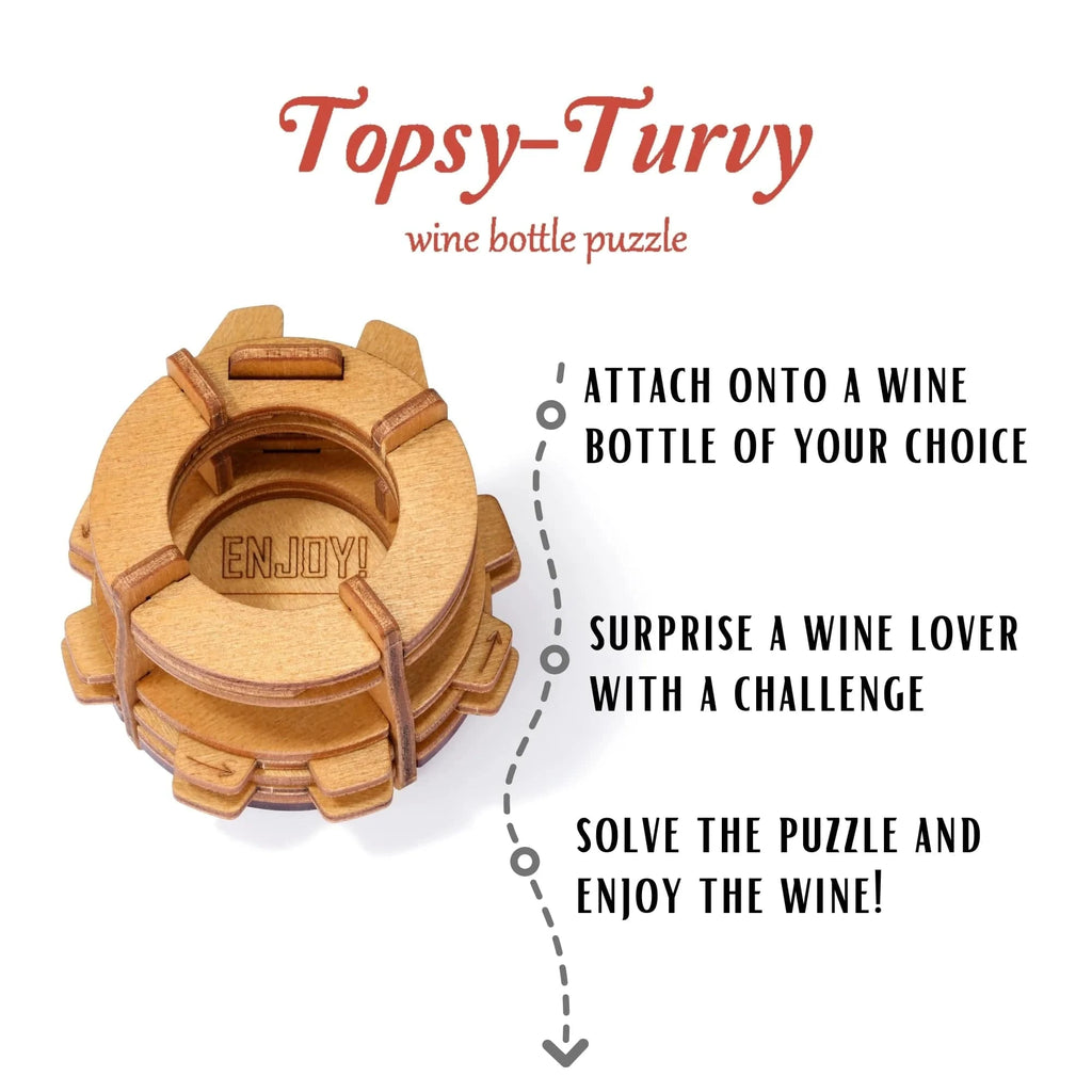 Puzzle Potato Lock Puzzle Topsy Turvy Wine Bottle Puzzle