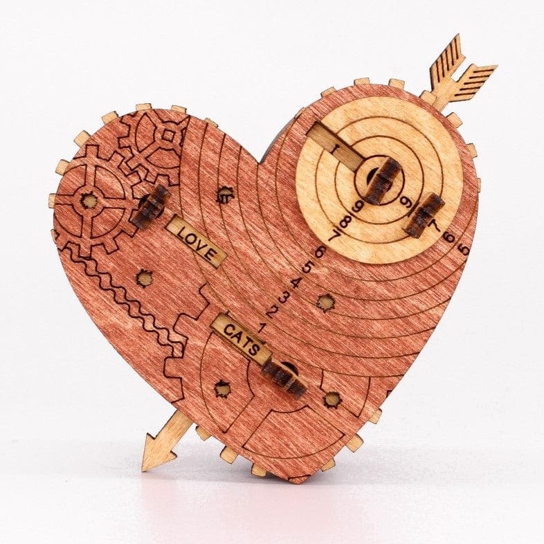 idventure Puzzle Box Tin Woodman's Heart. A mechanical box with a code lock. Prefect Valentine's Gift