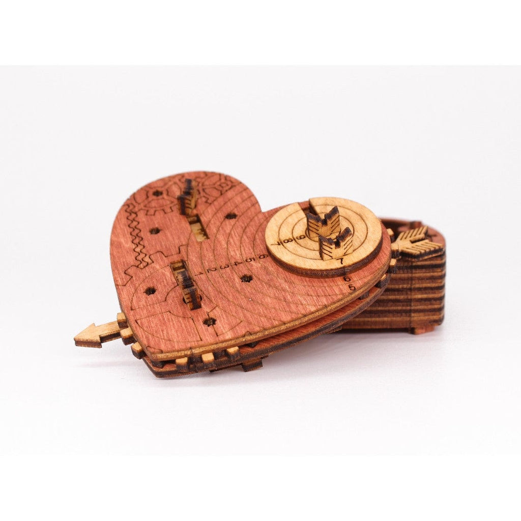 idventure Puzzle Box Tin Woodman's Heart. A mechanical box with a code lock. Prefect Valentine's Gift