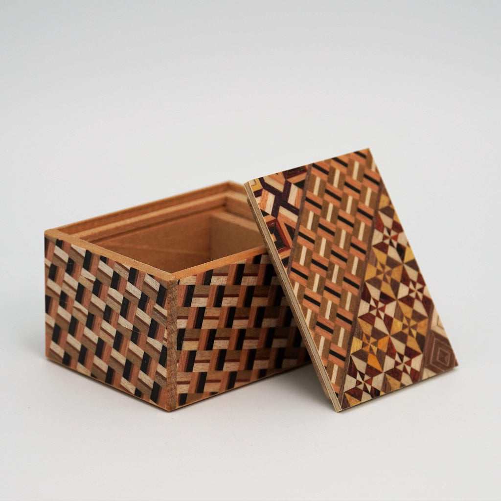 OKA CRAFT Puzzle Box Japanese Puzzle Box 3sun 12steps Yosegi / Kuzushi