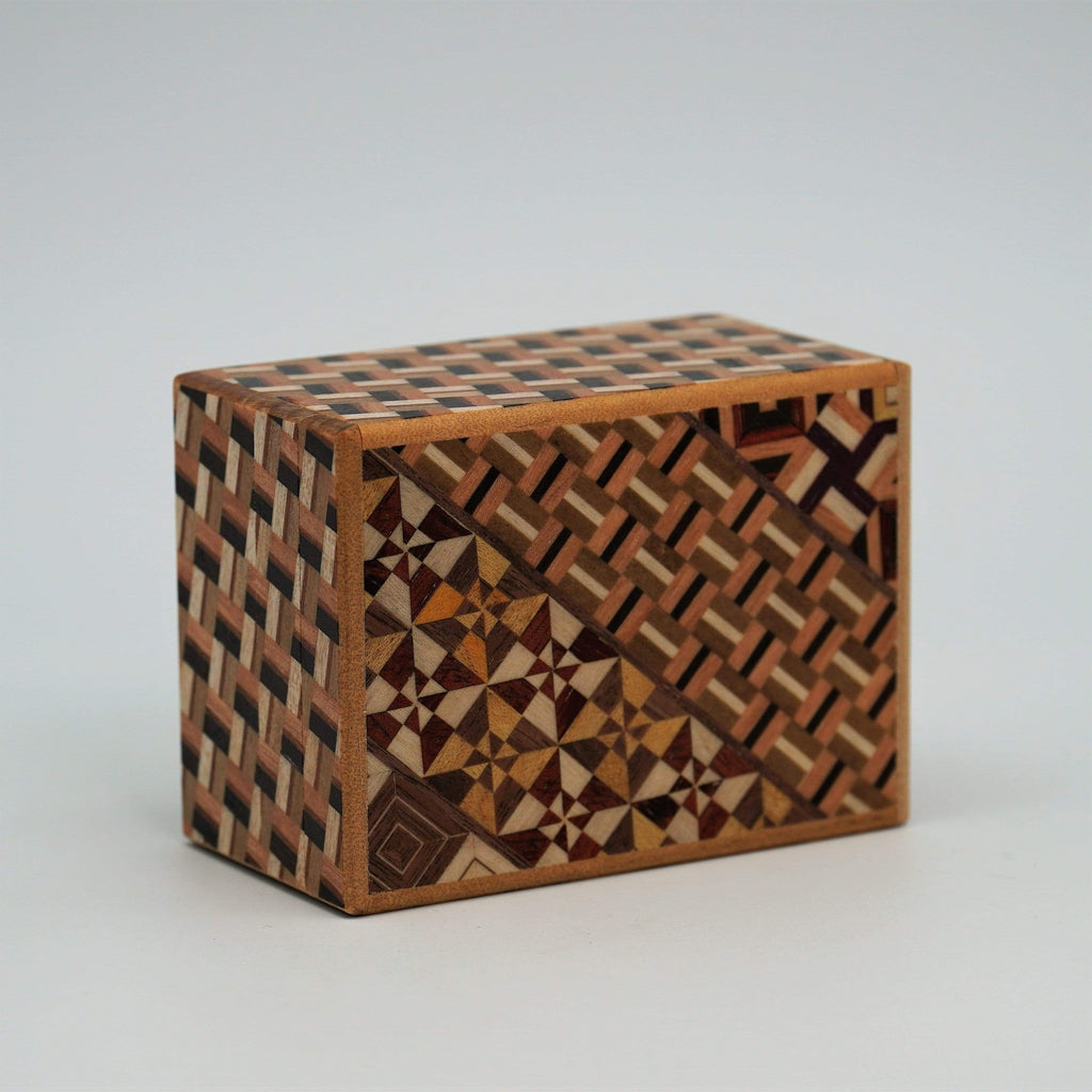 OKA CRAFT Puzzle Box Japanese Puzzle Box 3sun 12steps Yosegi / Kuzushi