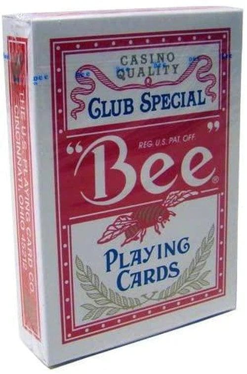US Playing Card Company Playing Cards RED Bee Casino Grade Playing cards - RED & Blue (lotus back)