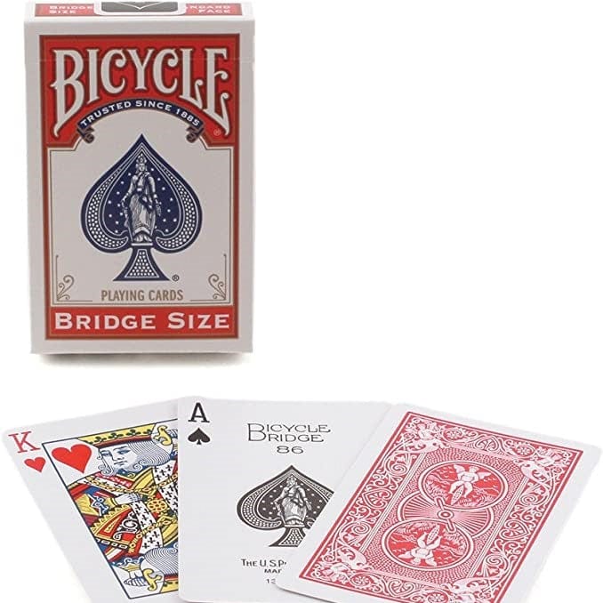 US Playing Card Company Red Bicycle Bridge Size Playing Cards (available in Red and Blue)